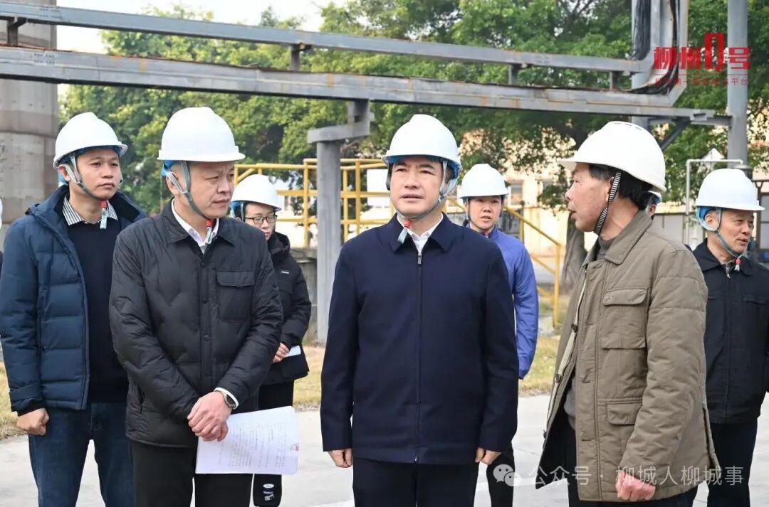 在柳城六塘化工园区调研。